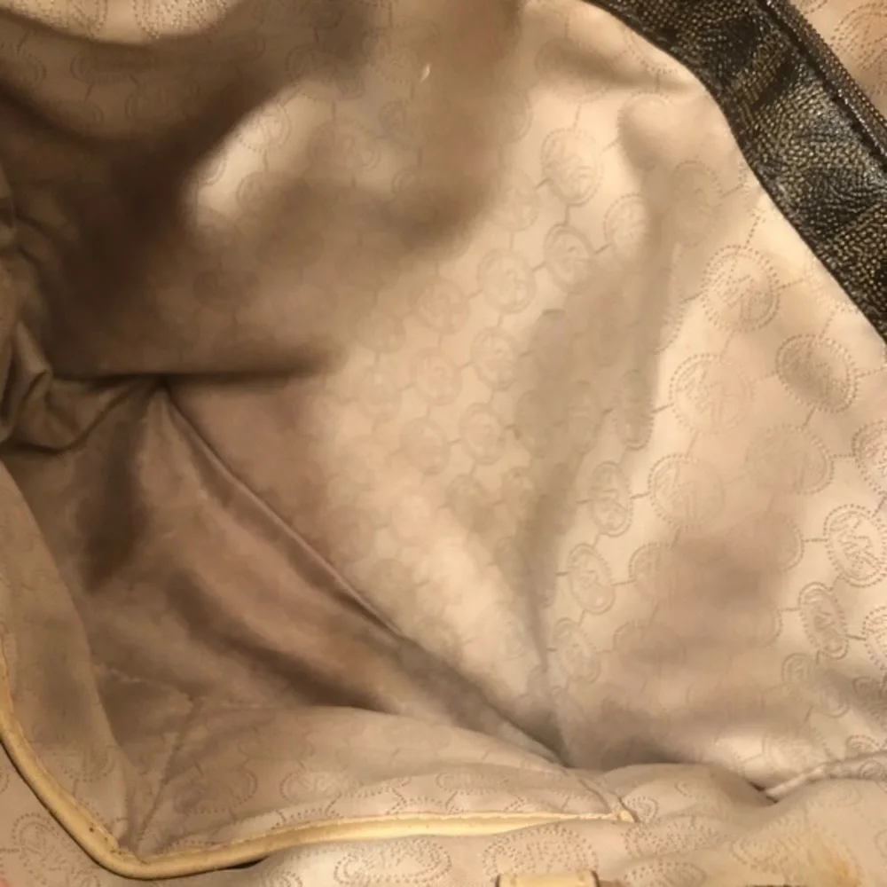 Michael kors signature brown logo tote bag